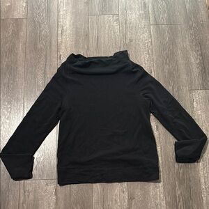 James Perse black cowl neck sweater sweatshirt black 3